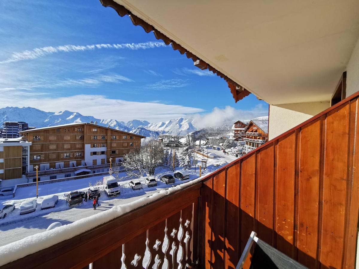 Chambre panoramique hôtel Les Bruyères, balcon, Alpe d’Huez
